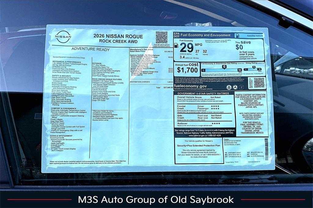 new 2026 Nissan Rogue car, priced at $37,445