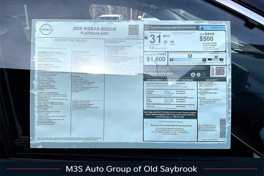new 2026 Nissan Rogue car, priced at $42,835