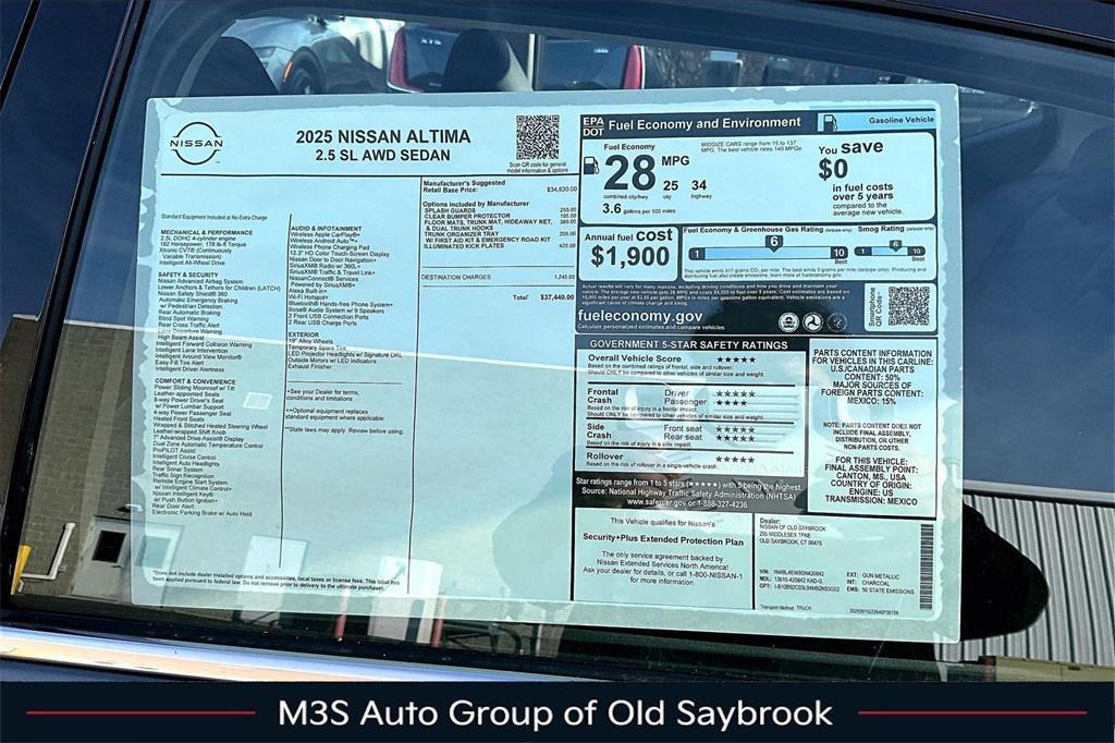 new 2025 Nissan Altima car, priced at $37,440