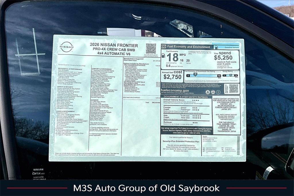 new 2026 Nissan Frontier car, priced at $46,930