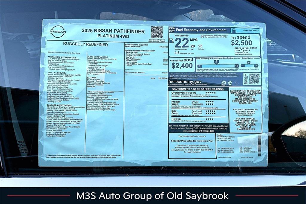 new 2025 Nissan Pathfinder car, priced at $53,500