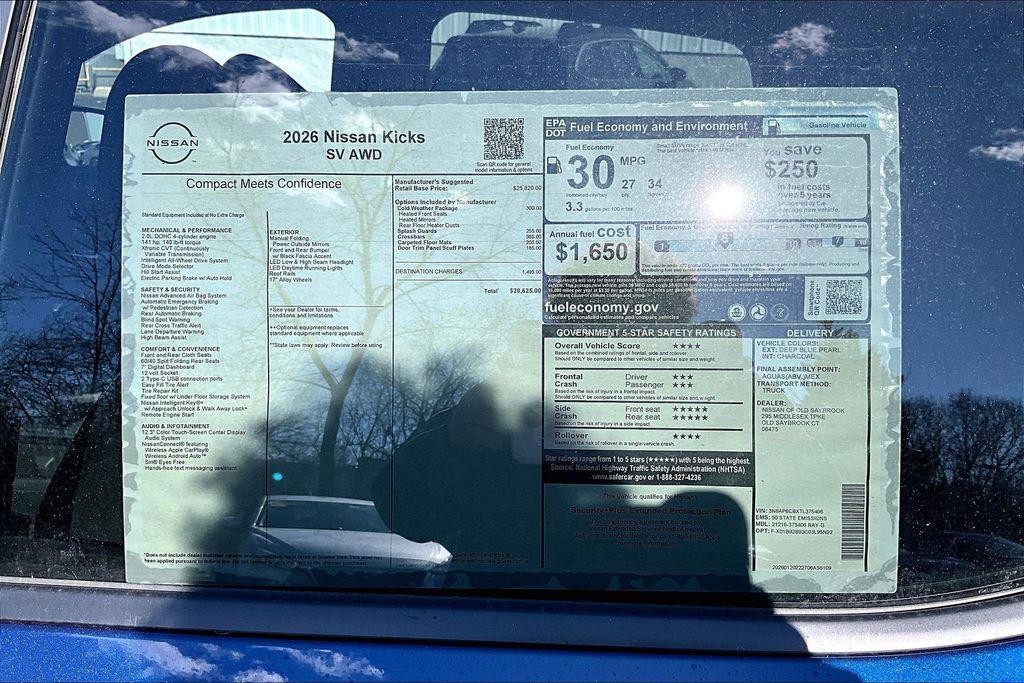 new 2026 Nissan Kicks car, priced at $27,195