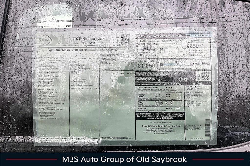 new 2026 Nissan Kicks car, priced at $28,440