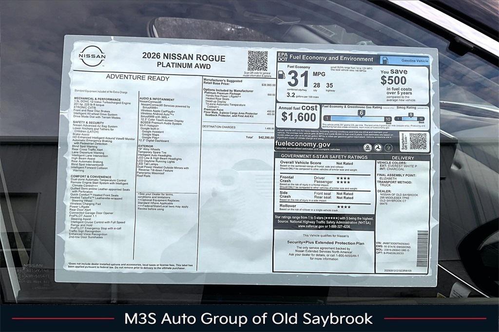 new 2026 Nissan Rogue car, priced at $42,390