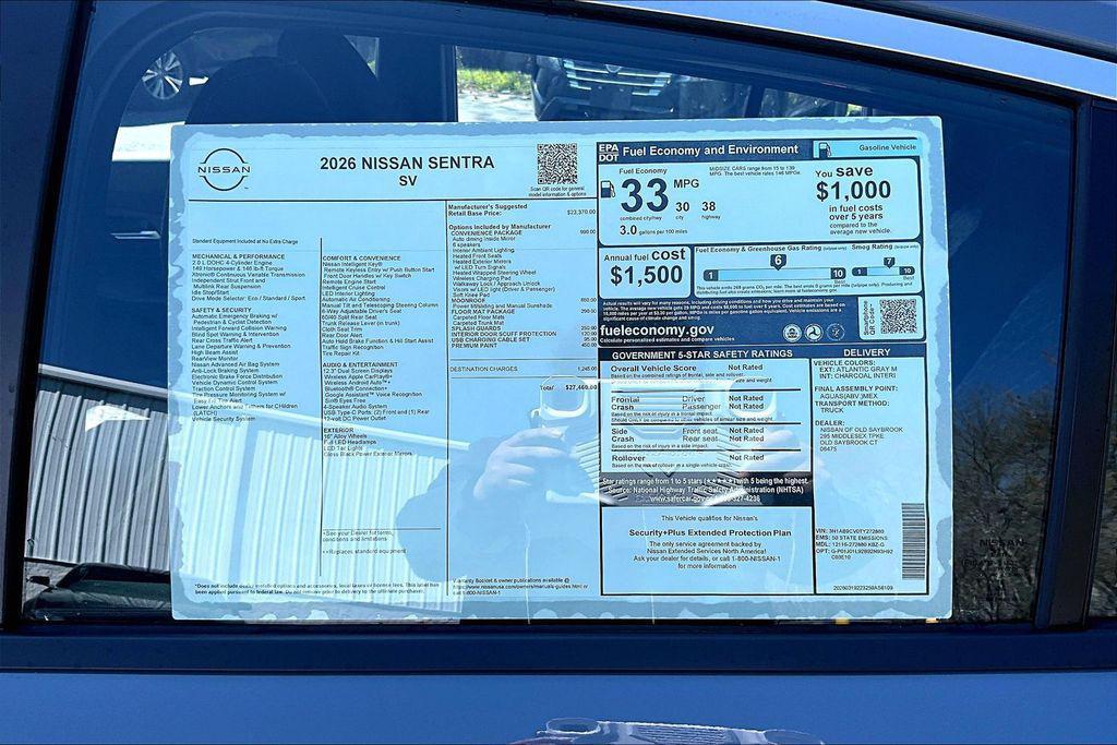 new 2026 Nissan Sentra car, priced at $27,060