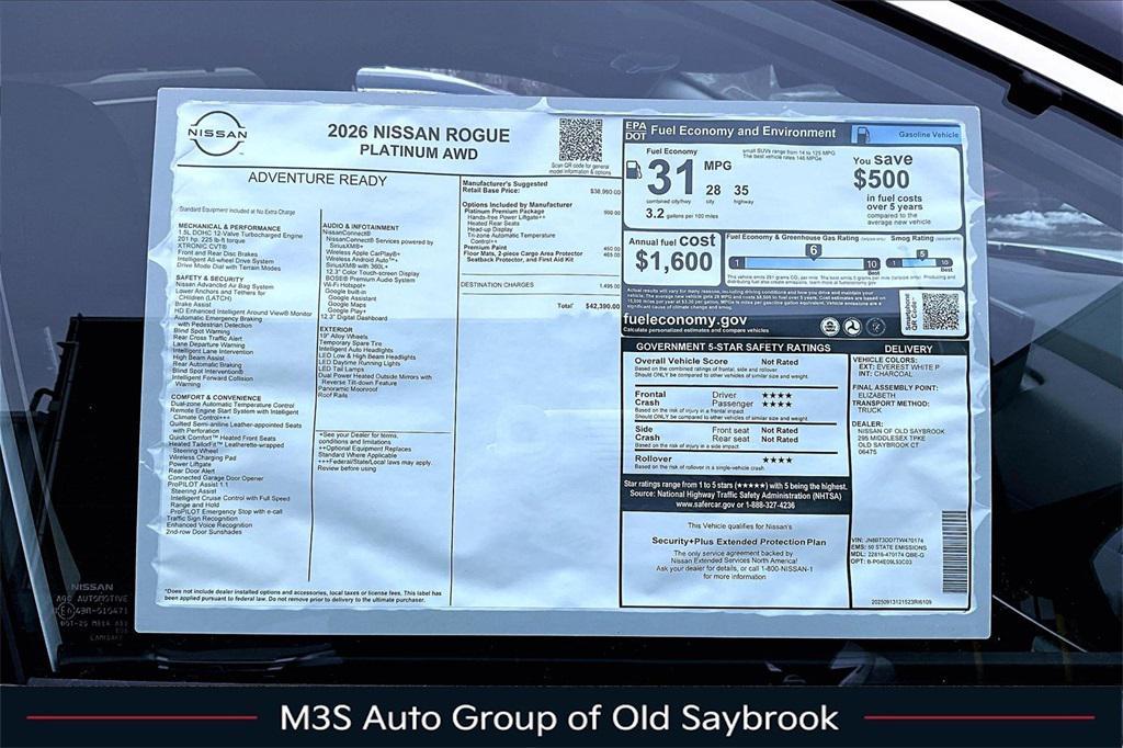 new 2026 Nissan Rogue car, priced at $42,390