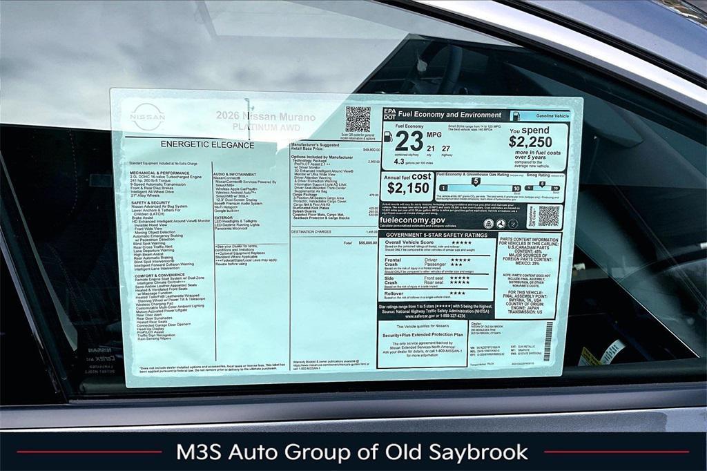 new 2026 Nissan Murano car, priced at $55,885