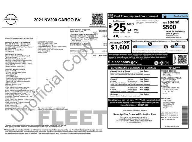 used 2021 Nissan NV200 car, priced at $18,471
