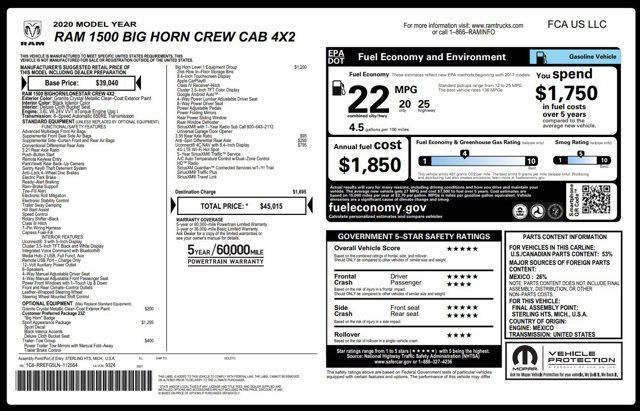 used 2020 Ram 1500 car, priced at $24,441