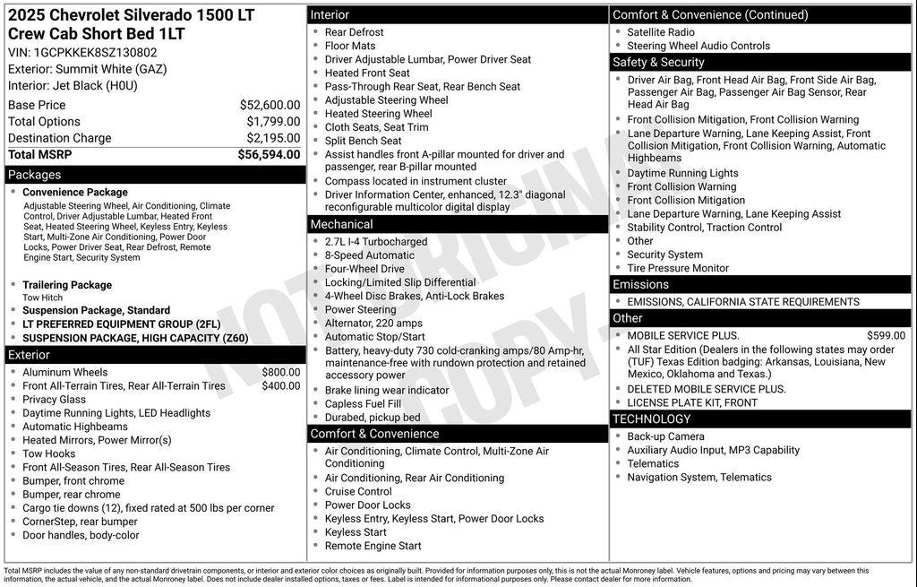 new 2025 Chevrolet Silverado 1500 car, priced at $51,431