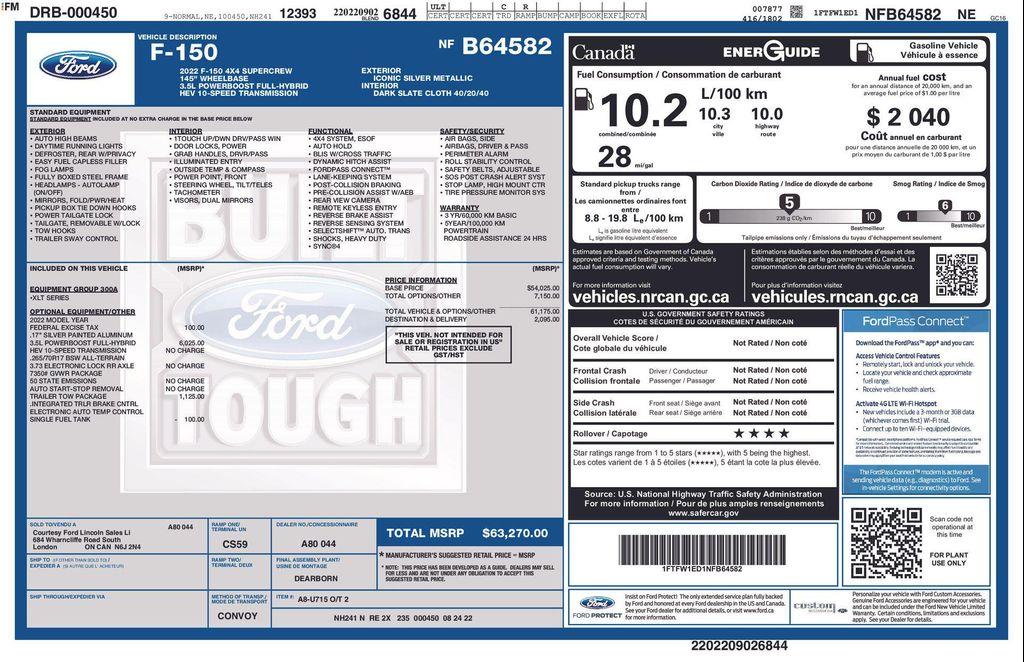 used 2022 Ford F-150 car, priced at $33,390