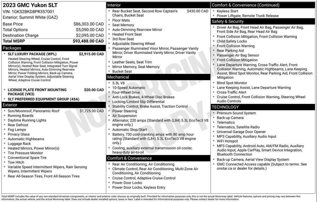 used 2023 GMC Yukon car, priced at $52,390