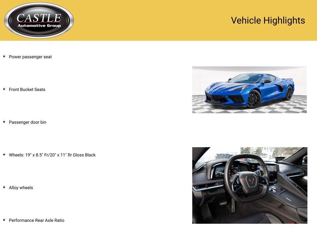 used 2023 Chevrolet Corvette car, priced at $61,600