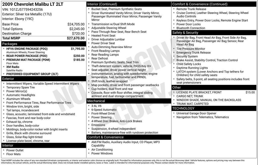 used 2009 Chevrolet Malibu car, priced at $5,000