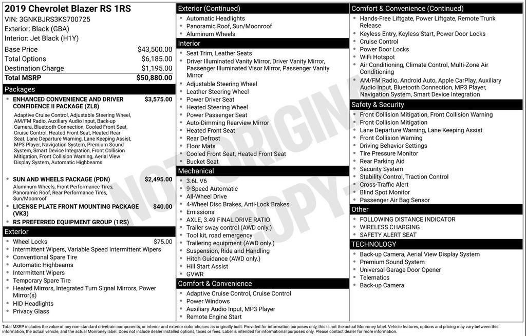 used 2019 Chevrolet Blazer car, priced at $24,998