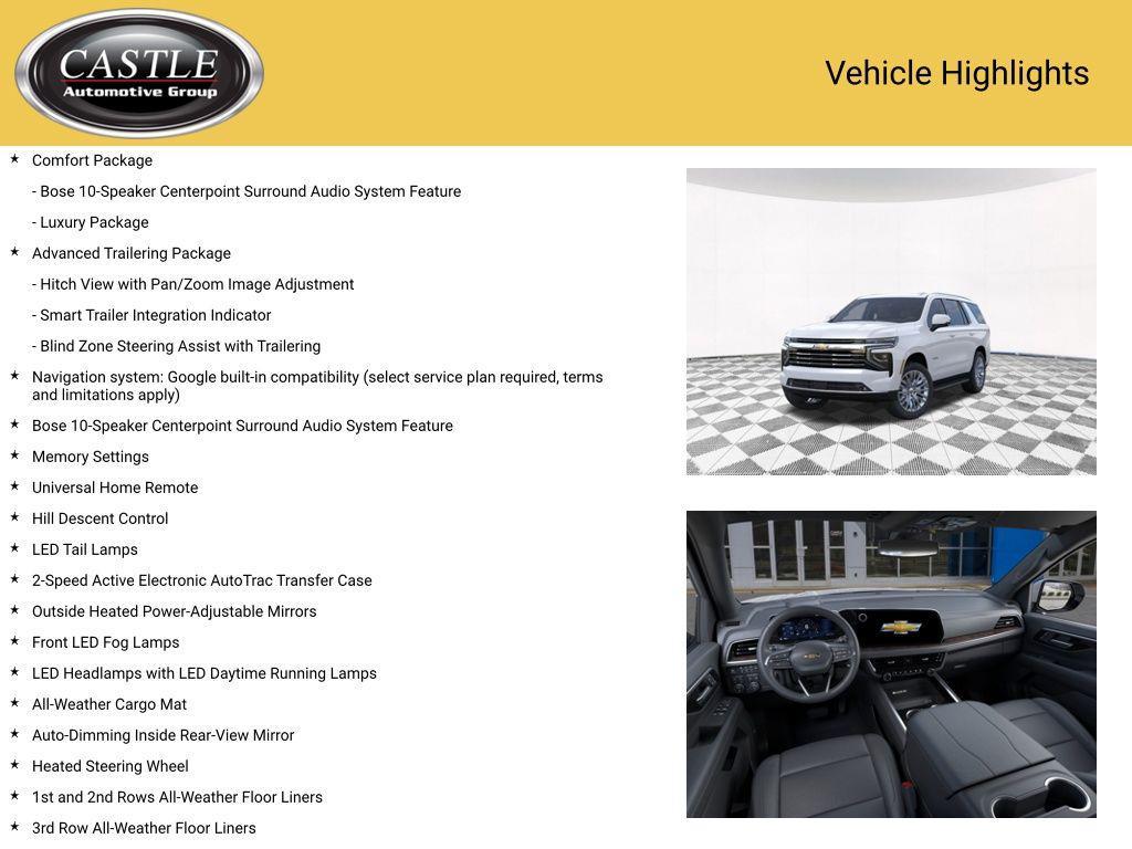 new 2026 Chevrolet Tahoe car, priced at $72,122
