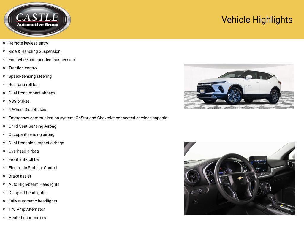 used 2023 Chevrolet Blazer car, priced at $24,298
