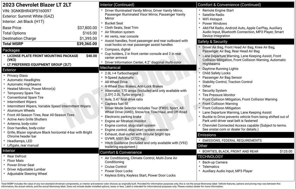 used 2023 Chevrolet Blazer car, priced at $24,298