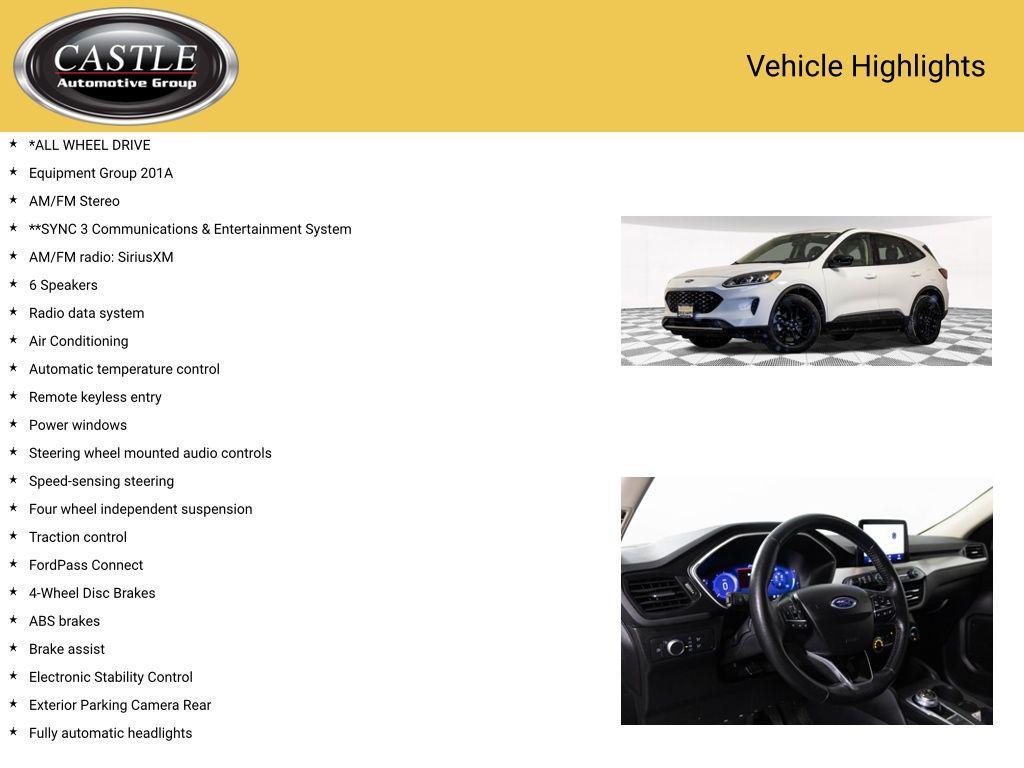 used 2020 Ford Escape car, priced at $19,900