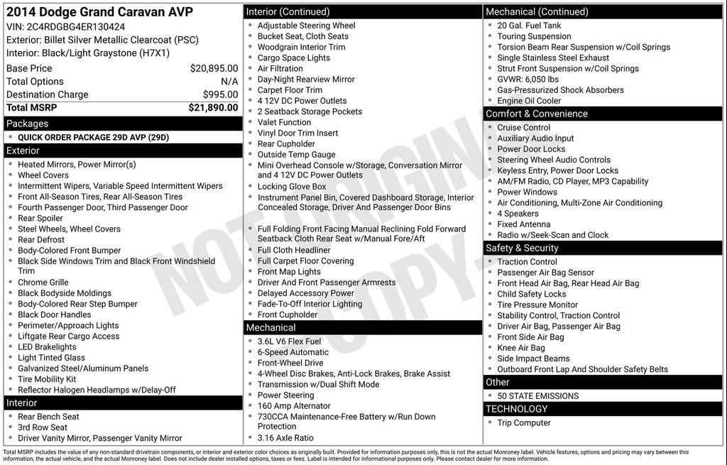 used 2014 Dodge Grand Caravan car, priced at $8,200