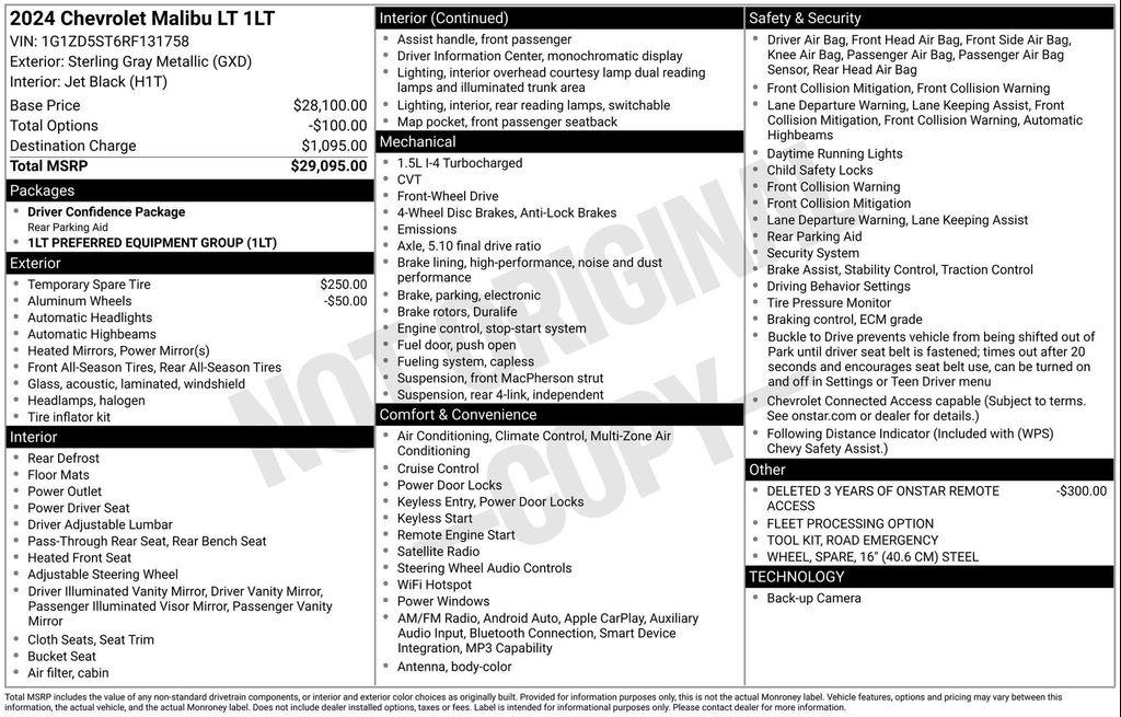 used 2024 Chevrolet Malibu car, priced at $18,908