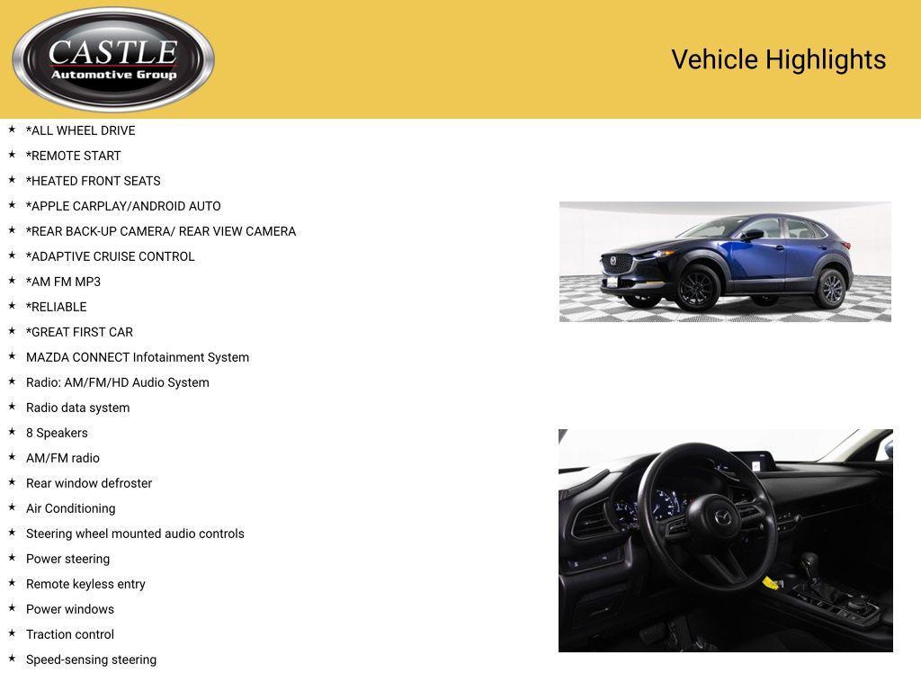 used 2022 Mazda CX-30 car, priced at $17,300