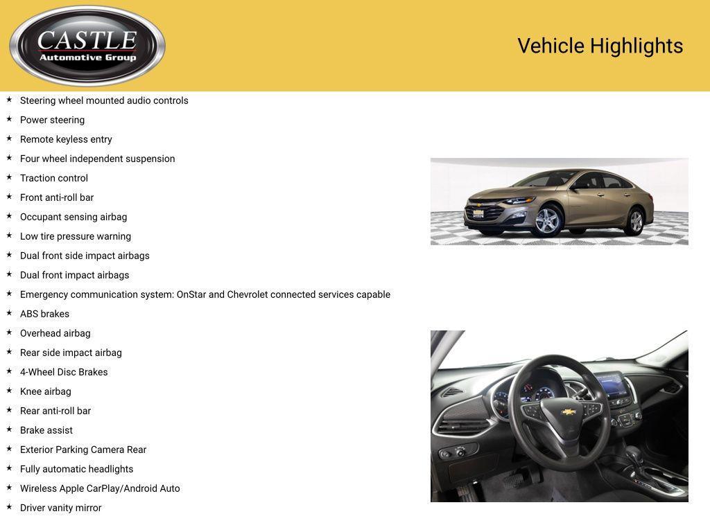 used 2022 Chevrolet Malibu car, priced at $13,900