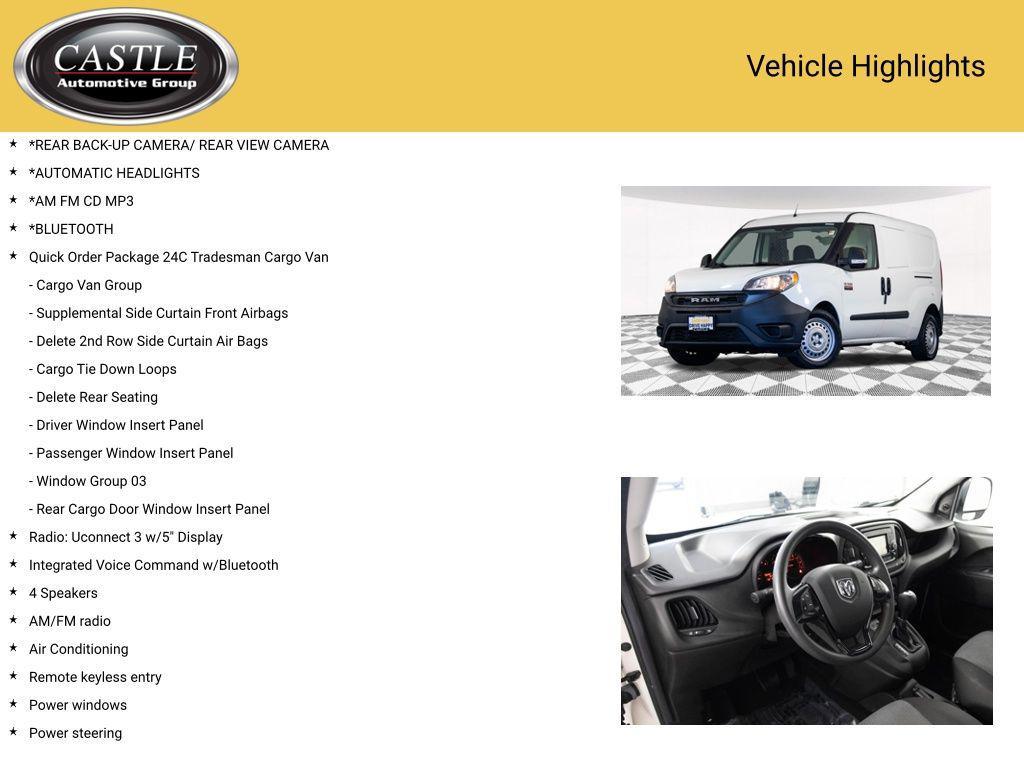 used 2020 Ram ProMaster City car, priced at $10,900