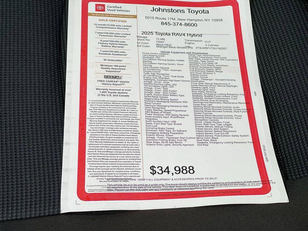 used 2025 Toyota RAV4 Hybrid car, priced at $33,595