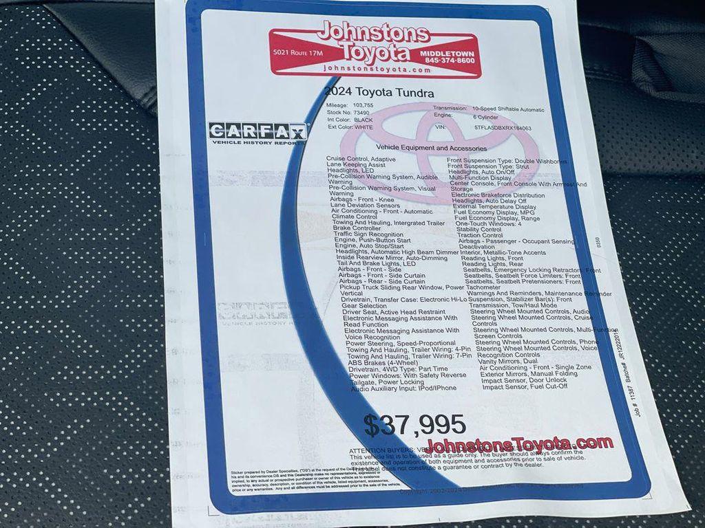 used 2024 Toyota Tundra car, priced at $37,995