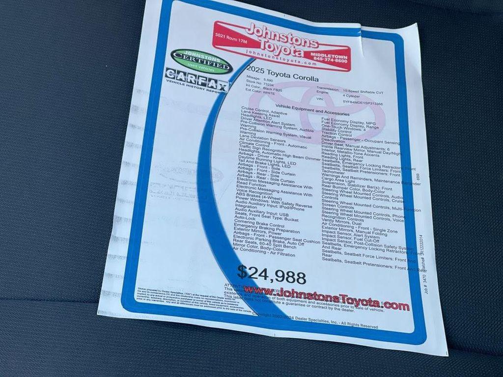 used 2025 Toyota Corolla car, priced at $24,988