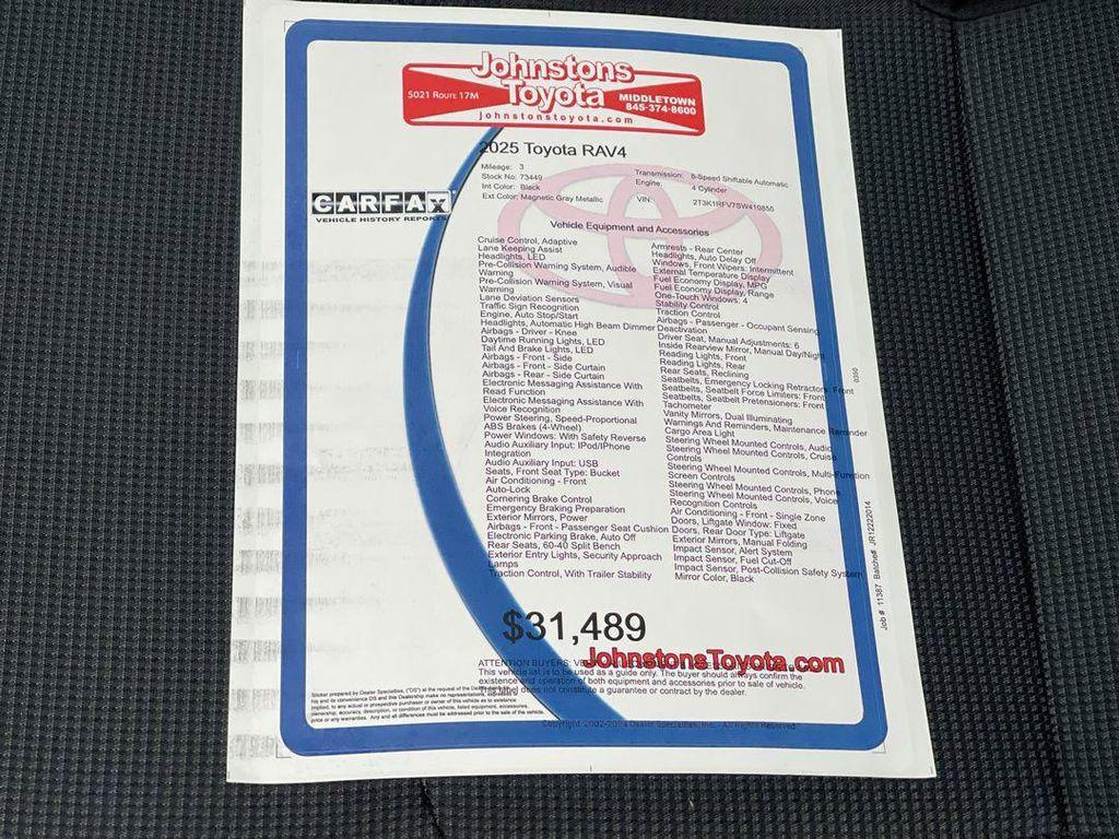 used 2025 Toyota RAV4 car, priced at $31,489