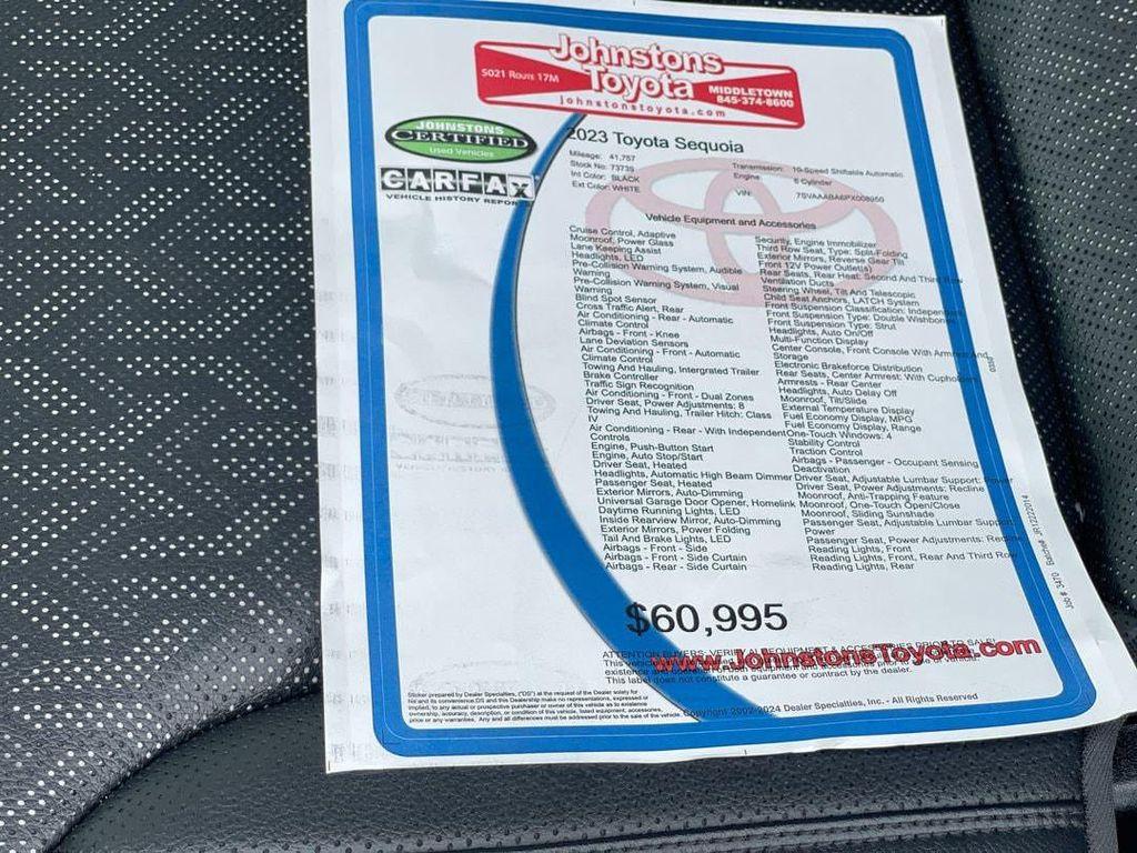 used 2023 Toyota Sequoia car, priced at $61,170