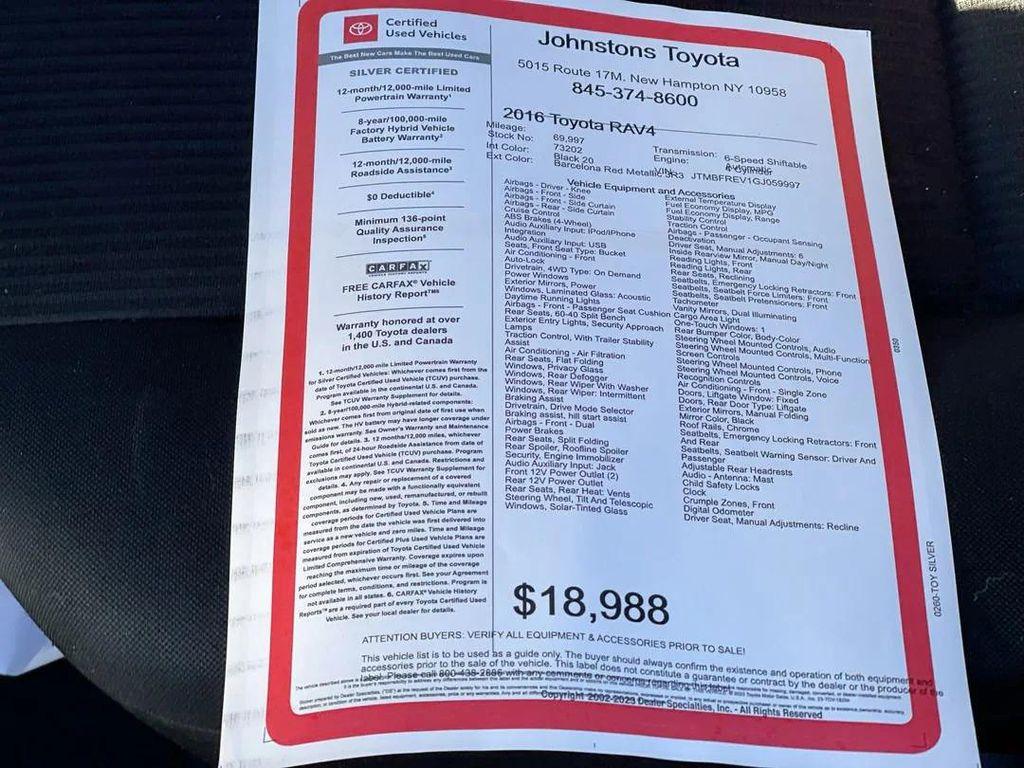 used 2016 Toyota RAV4 car, priced at $18,988