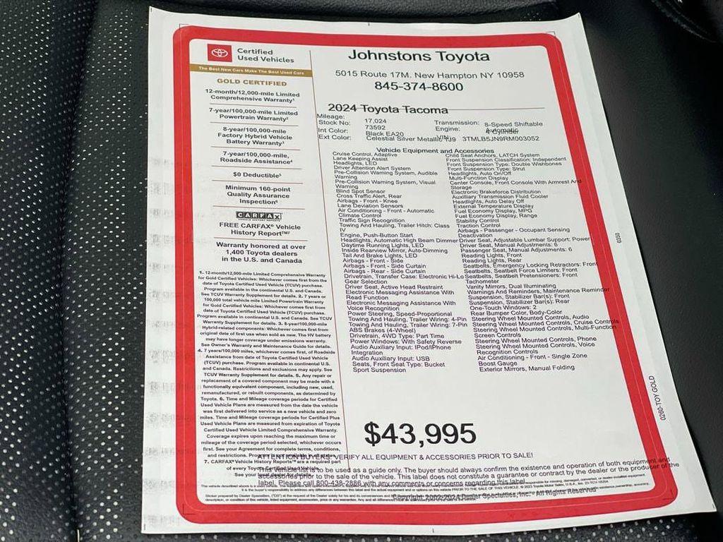 used 2024 Toyota Tacoma car, priced at $43,995