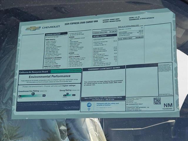 new 2025 Chevrolet Express 2500 car, priced at $56,685