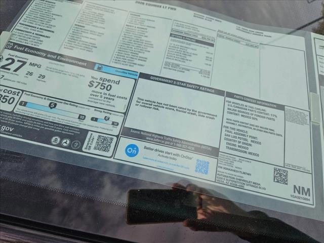 new 2026 Chevrolet Equinox car, priced at $27,065