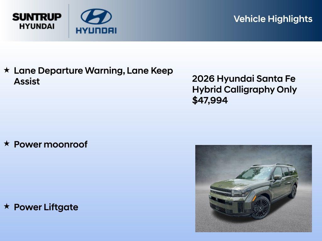 new 2026 Hyundai SANTA FE HEV car, priced at $47,994