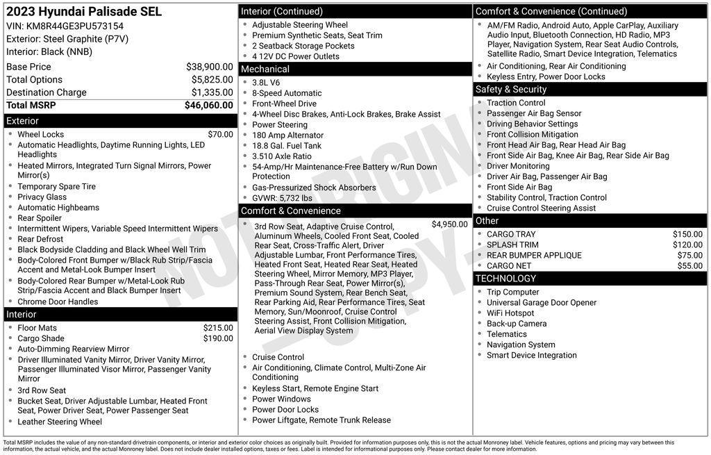 used 2023 Hyundai Palisade car, priced at $30,995