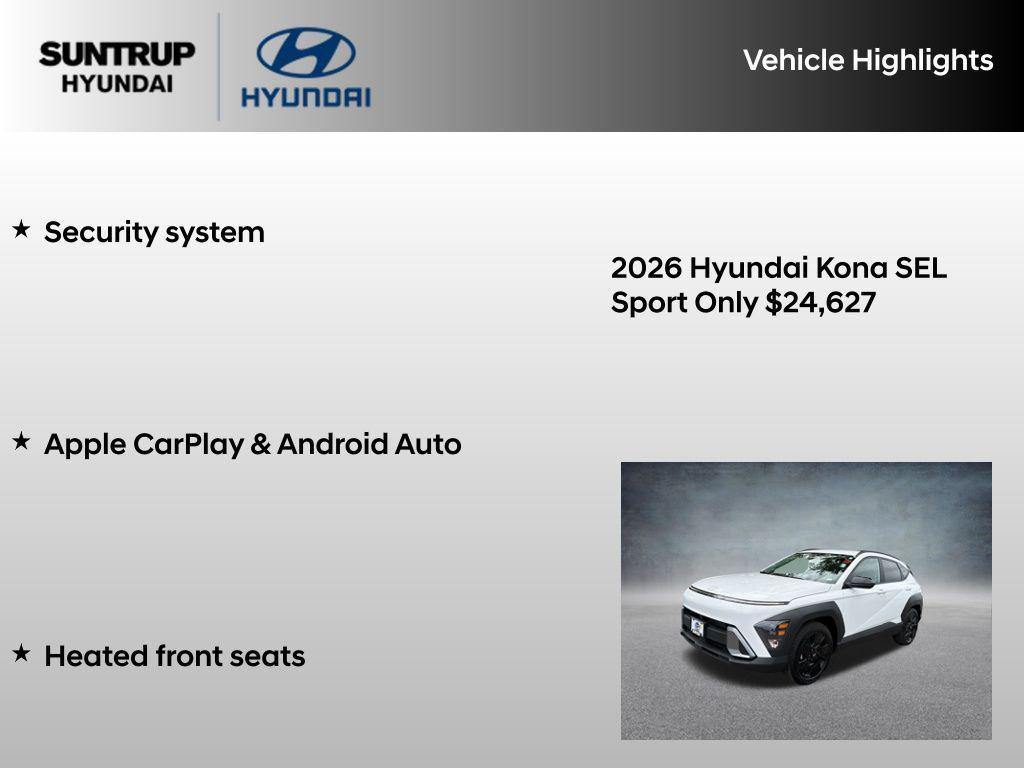 used 2026 Hyundai Kona car, priced at $24,627