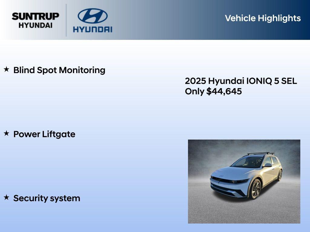 new 2025 Hyundai IONIQ 5 car, priced at $44,645