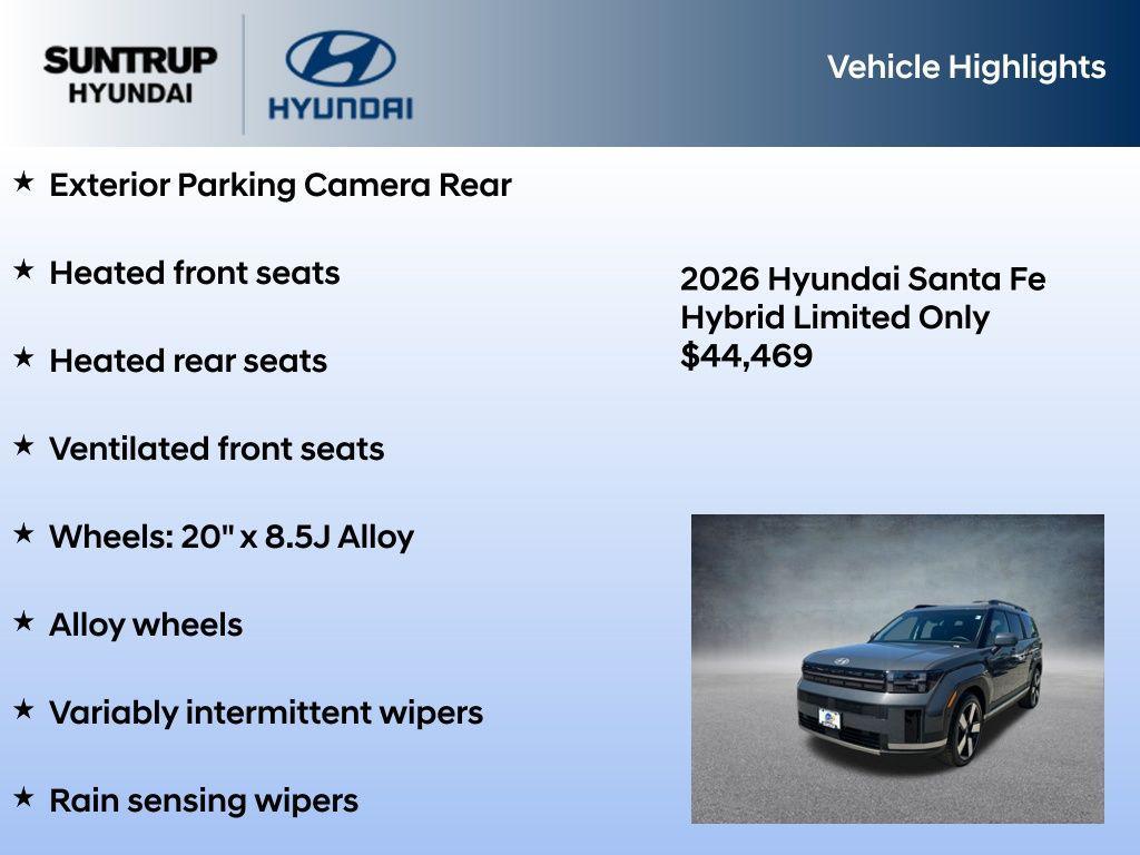 new 2026 Hyundai Santa Fe car, priced at $44,469