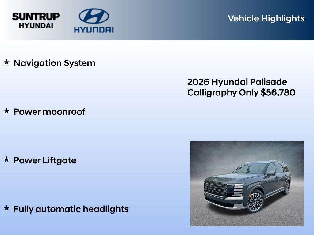 new 2026 Hyundai Palisade car, priced at $53,780