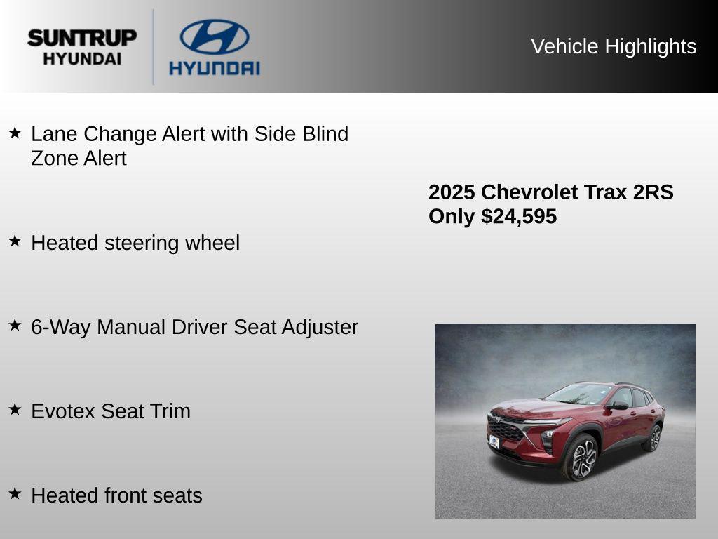 used 2025 Chevrolet Trax car, priced at $24,595