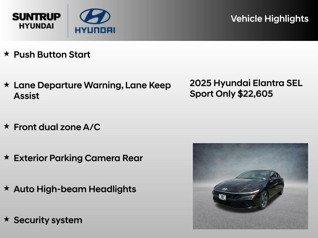 used 2025 Hyundai Elantra car, priced at $22,605