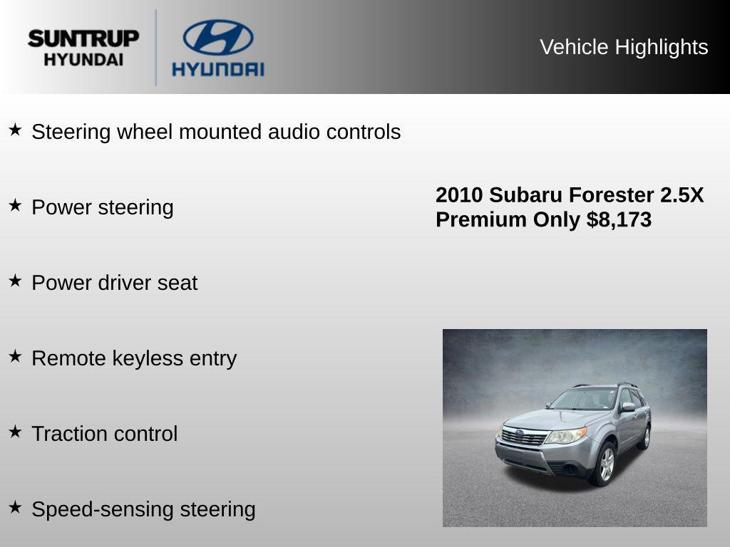 used 2010 Subaru Forester car, priced at $8,173