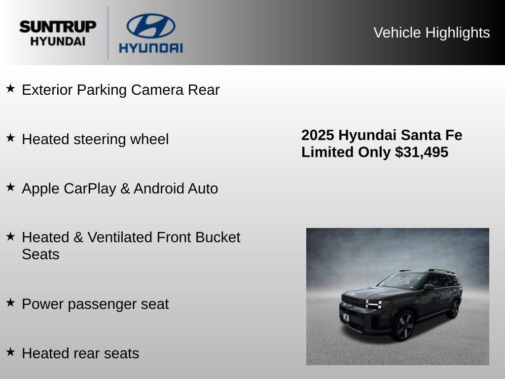 used 2025 Hyundai Santa Fe car, priced at $31,495