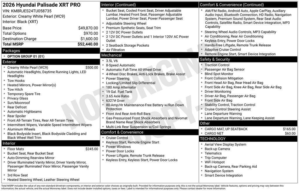 new 2026 Hyundai Palisade car, priced at $48,915