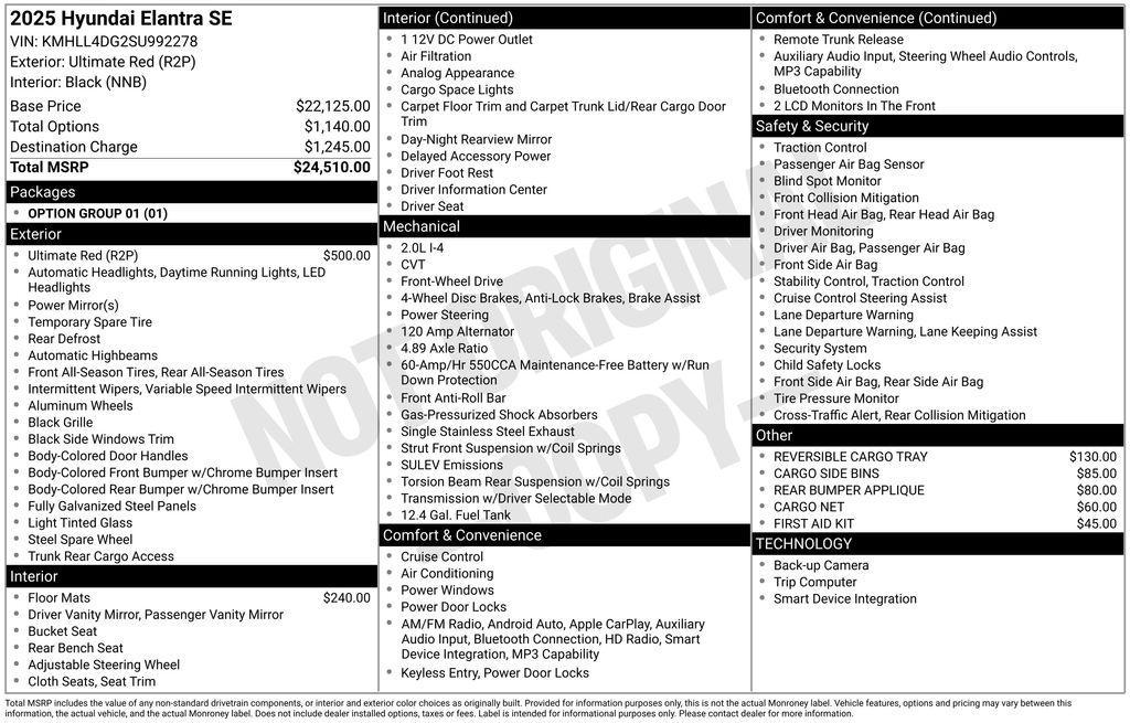 used 2025 Hyundai Elantra car, priced at $19,475