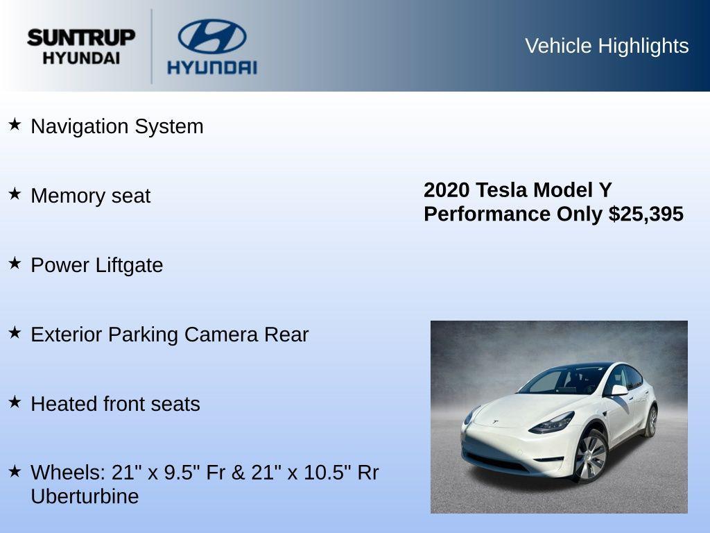 used 2020 Tesla Model Y car, priced at $25,395